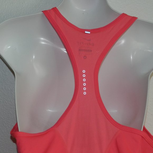 Nike dri-fit mesh racer back tank top in hot pink with reflective accents - Picture 5 of 7